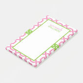 Gitter und Grosgrain Personalisiert Post-it-Notepa Post-it Klebezettel (angewinkelt)