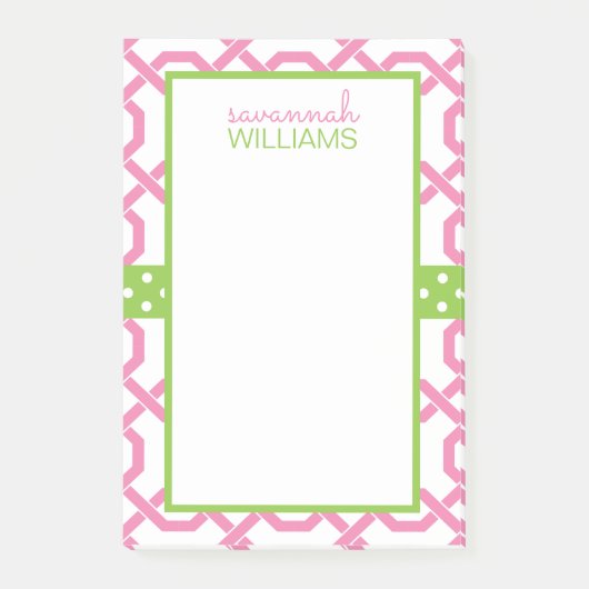Gitter und Grosgrain Personalisiert Post-it-Notepa Post-it Klebezettel (Vorderseite)