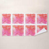 Gitter-und Marmor-Effekt-Rosa und Orange Badehandtuch (Badehandtuch)