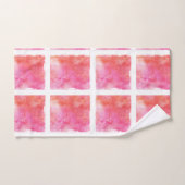 Gitter-und Marmor-Effekt-Rosa und Orange Handtuch (Handtuch)