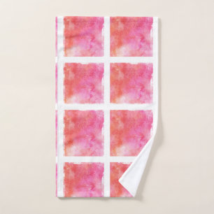Gitter-und Marmor-Effekt-Rosa und Orange Handtuch