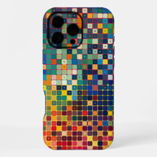 Gitter von kleinen bunten Quadraten mit Punkten iPhone 16 Pro Max Hülle