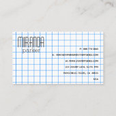 Gitter-Zeichenpapiers- mit Visitenkarte (Rückseite)