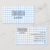 Gitter-Zeichenpapiers- mit Visitenkarte (Vorne/Hinten)