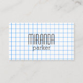 Gitter-Zeichenpapiers- mit Visitenkarte (Vorderseite)