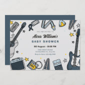 Gitterausstattung Babydusche Einladung (Vorne/Hinten)