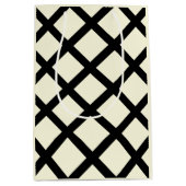Gitterbeutel (Creme & Black) Mittlere Geschenktüte (Vorderseite)