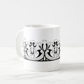 Gitterformen Blattmuster Blume Kaffeetasse (Vorderseite Links)