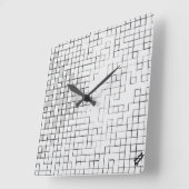 Gittergesperrte quadratische Wanduhr (Winkel)