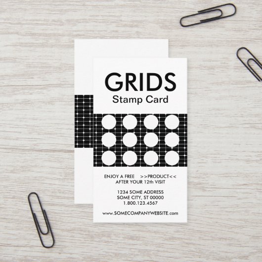 Gitterkarte (farblich anpassbar) visitenkarte (Vorderseite/Rückseite Beispiel)