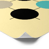 Gitterkreise Mitte Jahrhundert Modernes gestyltes  Poster (Ecke)