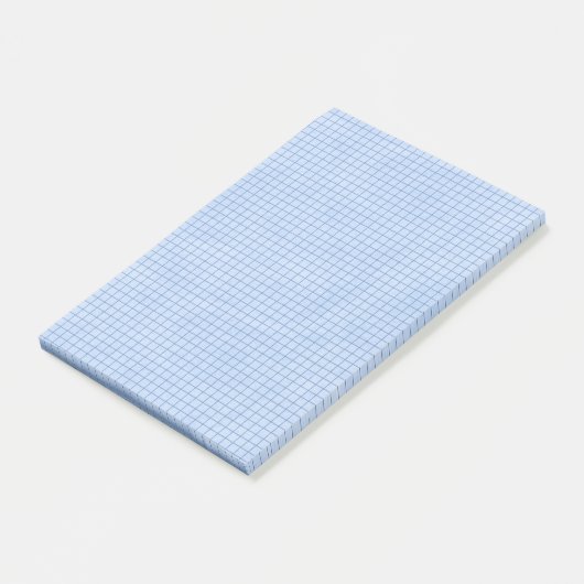 Gitterlinien auf Blau Post-it Klebezettel (angewinkelt)