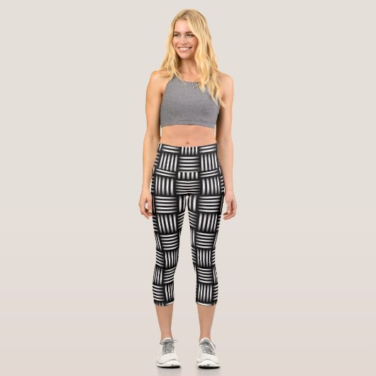 Gittermuster Capri Leggings (Vorderseite)
