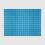 Gittermuster in Blau und Mintgrün Seidenpapier (Vorderseite)