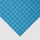 Gittermuster in Blau und Mintgrün Seidenpapier (Ausschnitt)