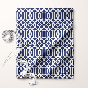 Gittermuster Navy Blau Elegantes Muster Stoff