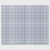 Gittermuster Navy Blau - Weiß Geschenkpapier (Flach)