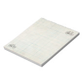 Gitterpapier mit Vintagen Fahrrädern Notizblock (Rotiert)