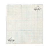 Gitterpapier mit Vintagen Fahrrädern Notizblock (Vorderseite)