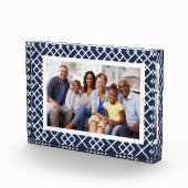 Gitterrahmen für Navy und White Bambus Fotoblock (Rechts)