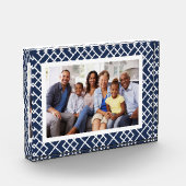 Gitterrahmen für Navy und White Bambus Fotoblock (Links)