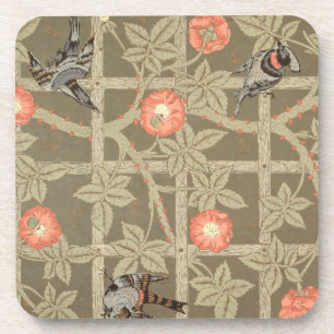 Gittertapetenentwurf mit einem Flaschengrün backg Untersetzer