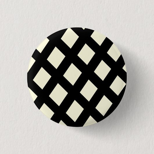 Gittertaste (Creme & Black) Button (Vorderseite)
