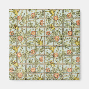 Gitterwerk von William Morris, Vintage-Gartenstoff Magnet