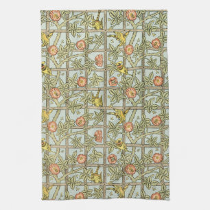 Gitterwerk von William Morris, Vintage-Gartentexti Geschirrtuch