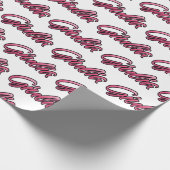 Giulia faded pink personalisiertes Geschenkpapier (Ecke)
