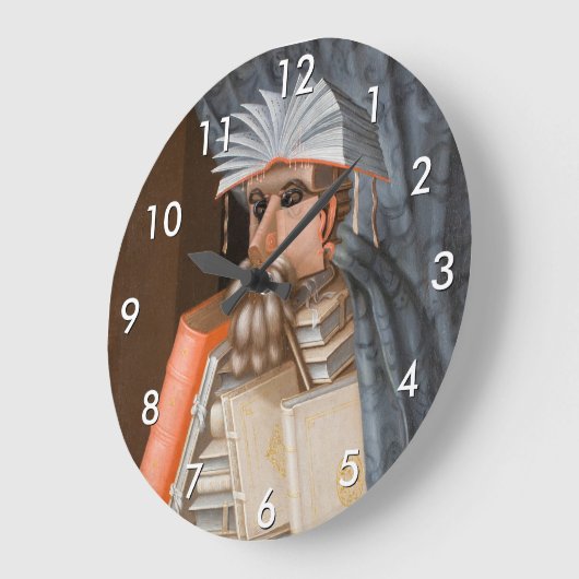 Giuseppe Arcimboldo - Der Bibliothekar Große Wanduhr (Winkel)