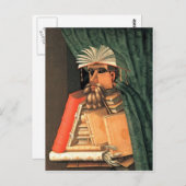 Giuseppe Arcimboldo — der Bibliothekar Postkarte (Vorne/Hinten)