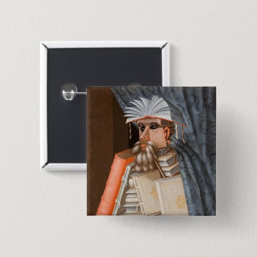 Giuseppe Arcimboldo - Die Bibliothekare Button (Vorne & Hinten)