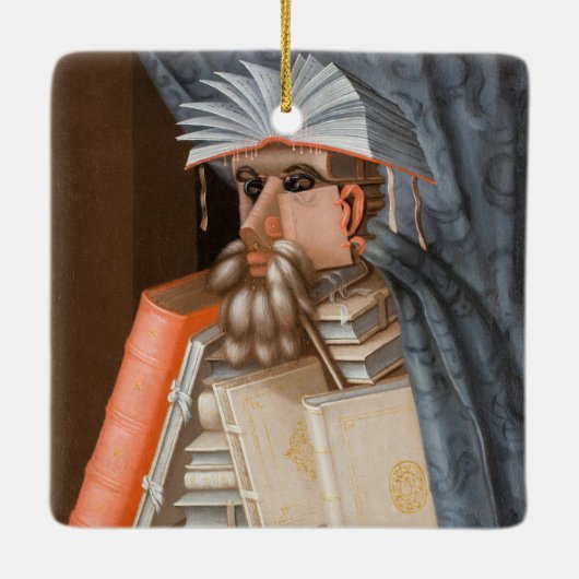 Giuseppe Arcimboldo - Die Bibliothekare Keramikornament (Rückseite)