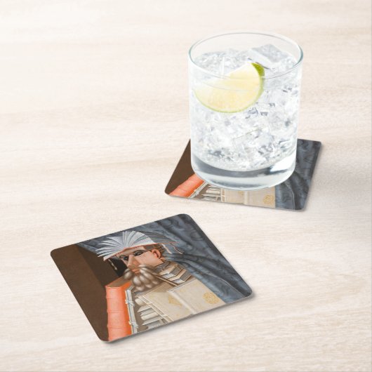 Giuseppe Arcimboldo - Die Bibliothekare Rechteckiger Pappuntersetzer (Vor Ort)