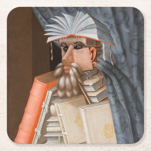 Giuseppe Arcimboldo - Die Bibliothekare Rechteckiger Pappuntersetzer (Vorderseite)