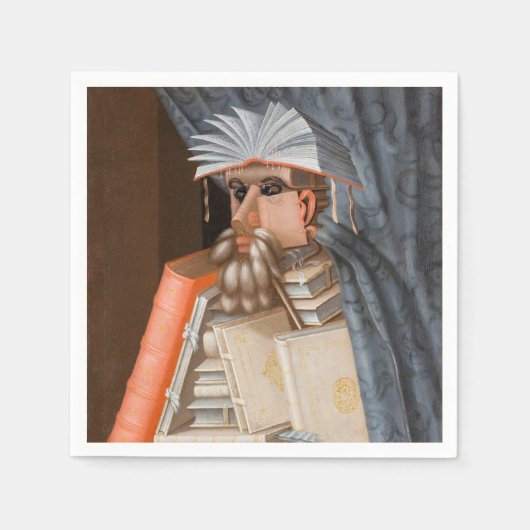 Giuseppe Arcimboldo - Die Bibliothekare Serviette (Vorderseite)