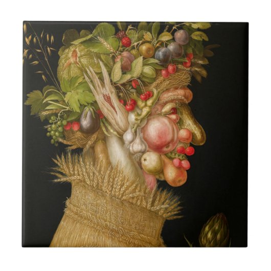 Giuseppe Arcimboldo - Sommer Fliese (Vorderseite)