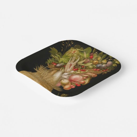 Giuseppe Arcimboldo - Sommer Pappteller (Gewinkelt)