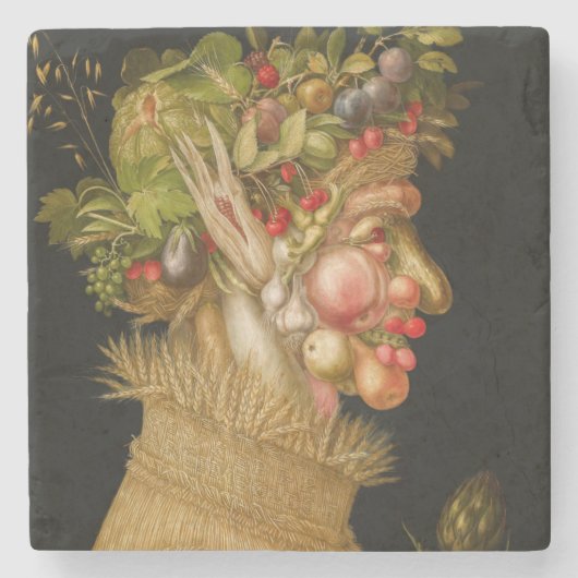 Giuseppe Arcimboldo - Sommer Steinuntersetzer (Vorderseite)