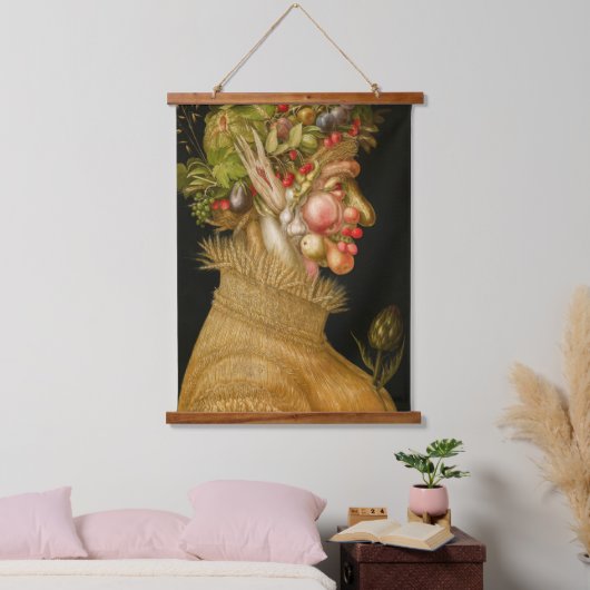 Giuseppe Arcimboldo - Sommer Wandteppich Mit Holzrahmen (Schlafzimmer)