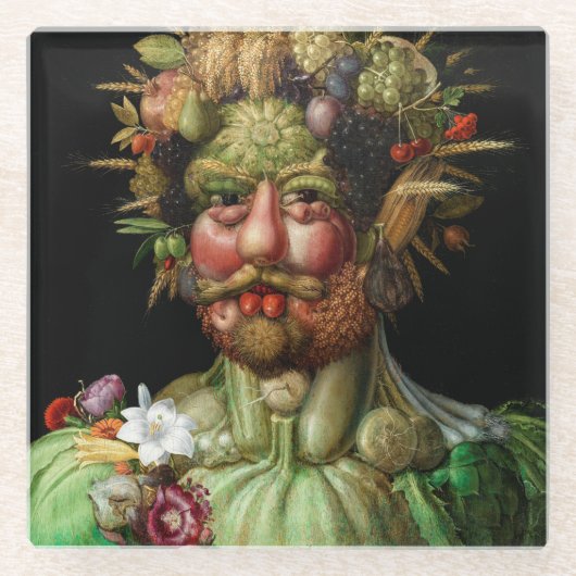 Giuseppe Arcimboldo - Vertumnus Glasuntersetzer (Vorderseite)