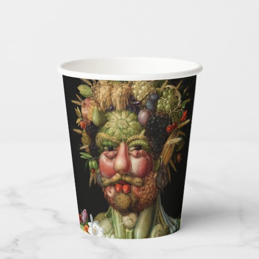 Giuseppe Arcimboldo - Vertumnus Pappbecher (Rückseite)