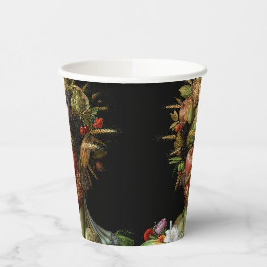 Giuseppe Arcimboldo - Vertumnus Pappbecher (Links)