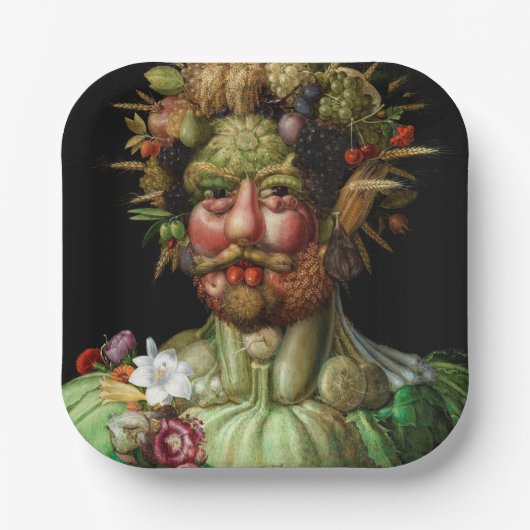 Giuseppe Arcimboldo - Vertumnus Pappteller (Vorderseite)