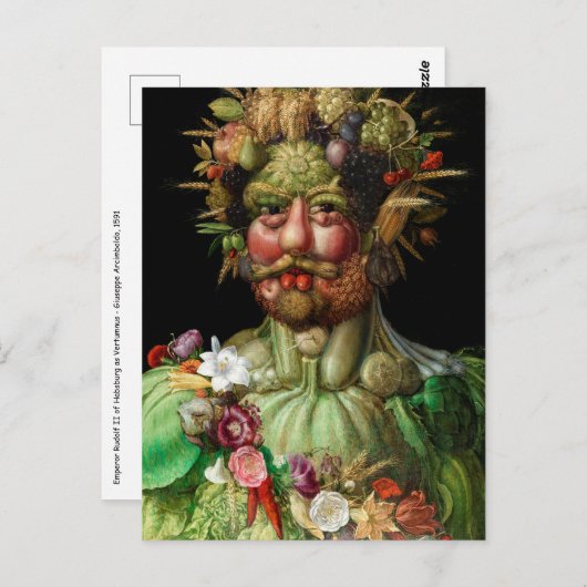 Giuseppe Arcimboldo - Vertumnus Postkarte (Vorne/Hinten)
