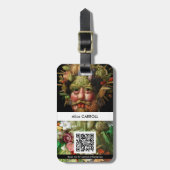 Giuseppe Arcimboldo - Vertumnus - QR-Code Gepäckanhänger (Vorderseite vertikal)