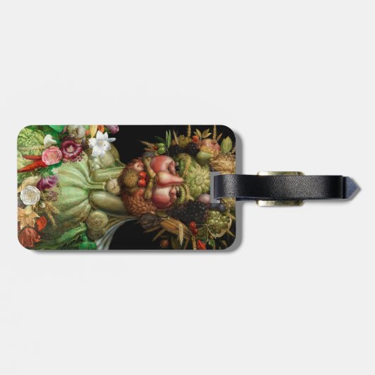 Giuseppe Arcimboldo - Vertumnus - QR-Code Gepäckanhänger (Rückseite horizontal)