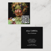 Giuseppe Arcimboldo - Vertumnus - QR-Code Quadratische Visitenkarte (Vorne/Hinten)