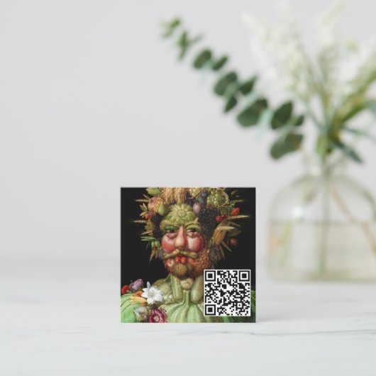 Giuseppe Arcimboldo - Vertumnus - QR-Code Quadratische Visitenkarte (Stehend Vorderseite)